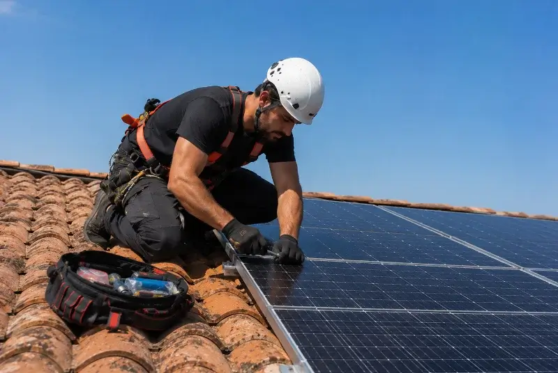 Maintenance et monitoring de panneaux solaires à Burie